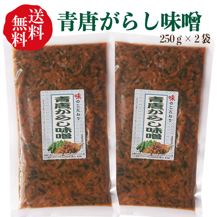 青唐がらし味噌 250g×2袋お試しセット【ごはんのおとも】【ネコポス便】