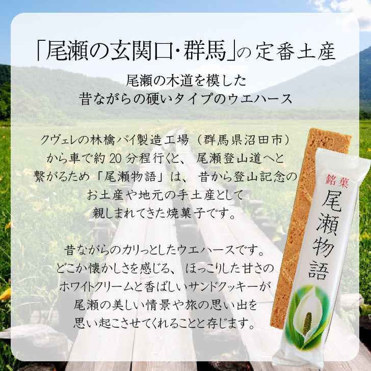 【尾瀬物語 16枚入】昔ながらのカリっとハードタイプのウエハースサンドクッキー
